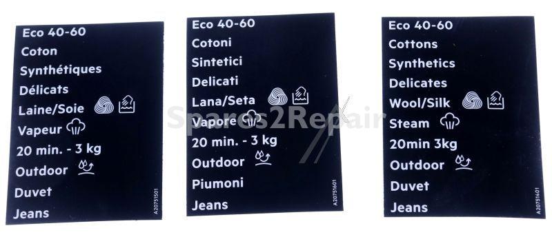 Panel - 140196151090 Programme Plate Knob Adhesive [Electrolux Aeg]