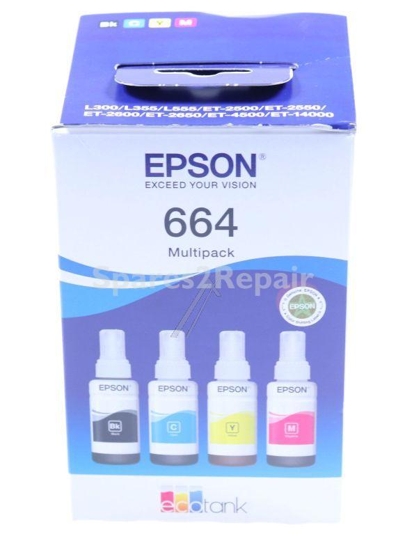 Epson Cartridge - 664 C13t664640 Printer Ink Multipack Bk-c-m-y 4x70ml