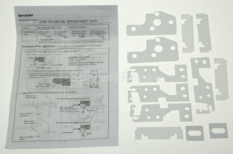 Sharp Fixings And Brackets - Csog-e127cbkz R&l Spacer Assembly Y 2010
