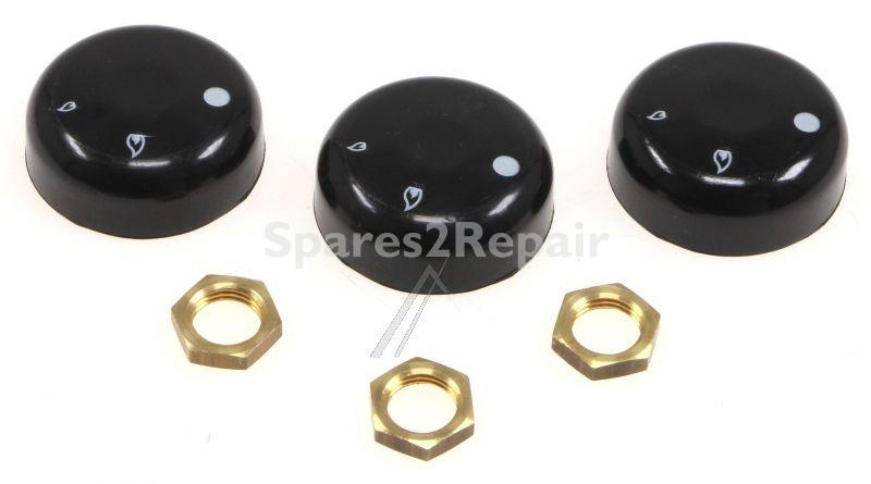 Dometic Control Knobs - 407144788 Turning Knob Black 3 Pieces