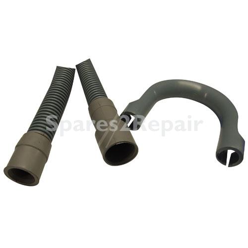Straight Outlet Pipe - C00318244 481953028962 Tvs259 Drain Hose-with Support-19-22-32 R-r 2 5m [Whirlpool Indesit]