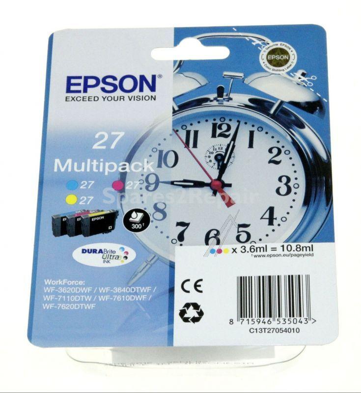 Epson Cartridge - 27 C13t27054010 Ink Cartridge Multipack Cmy 10 8ml