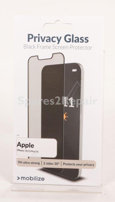 Mobilize Display Protective Film - 57282 Mobilize Privacy Glass Display Protection Film - Black Frame - For Apple Iphone 13-13 Pro-14