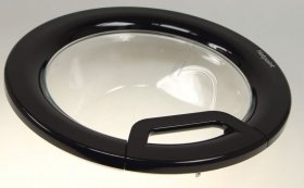 Washing Machine Window - C00288783 482000031831 Door Frame+glass Hotpoint Black Futur [Whirlpool Indesit]