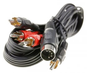 Phono Plug/din-plug - 4xphono Male To 5pin Din Female Cable Phono Plug/din-plug - 4xphono Male To 5pin Din Female Cable