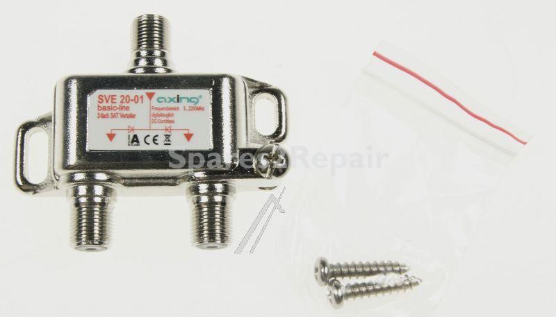 Axing Sat-, Bk- And Terrestrial Div - Sve 20-01 2-way Antenna Lead Splitter - 5-2200mhz