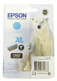 Epson Cartridge - 26xl C13t26324012 Ink Cartridge Cyan 9 7ml