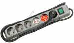 Brennenstuhl 6 Way Socket Outlet Switch - Eco-line Steckdosenleiste Mit Schalter 6-fach Silbergrau 1,5m