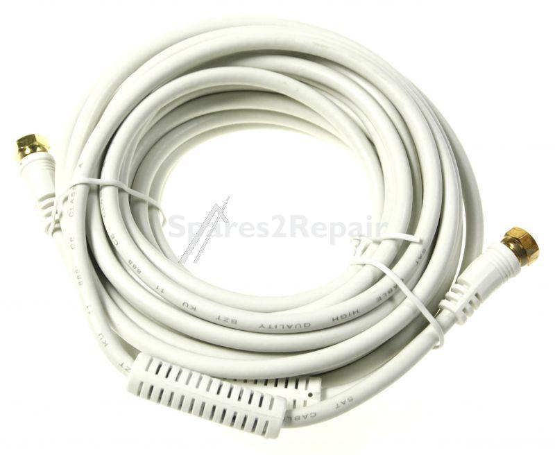 Asci Sat Connecting Cable - F-anschluÃ?kabel 7,50m, WeiÃ?, Mantelstromfilter