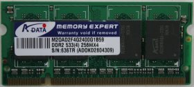 A-Data 256Mb PC2-4200S DDR2-533 Laptop Memory