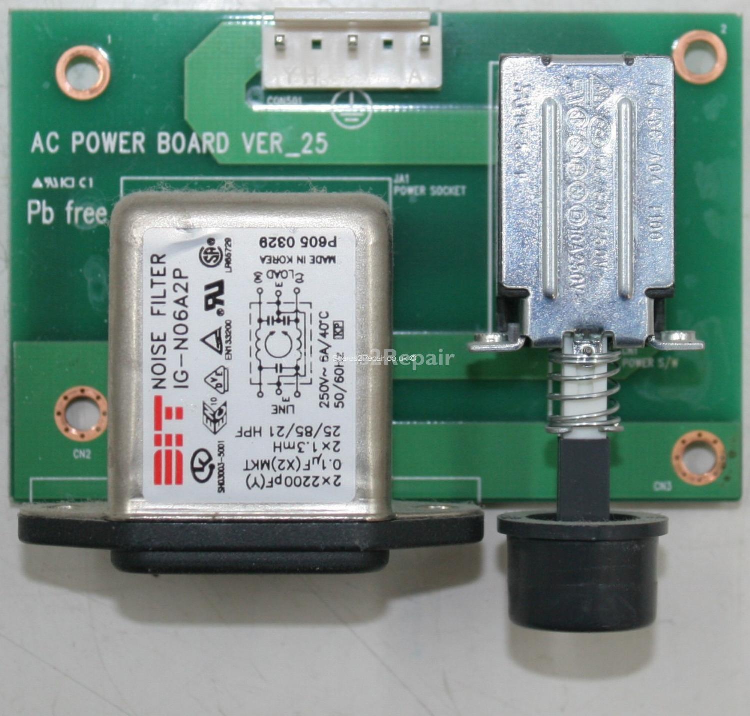 Atec AV371DS - AC Socket - AC POWER BOARD VER_25 - IG-N06A2P