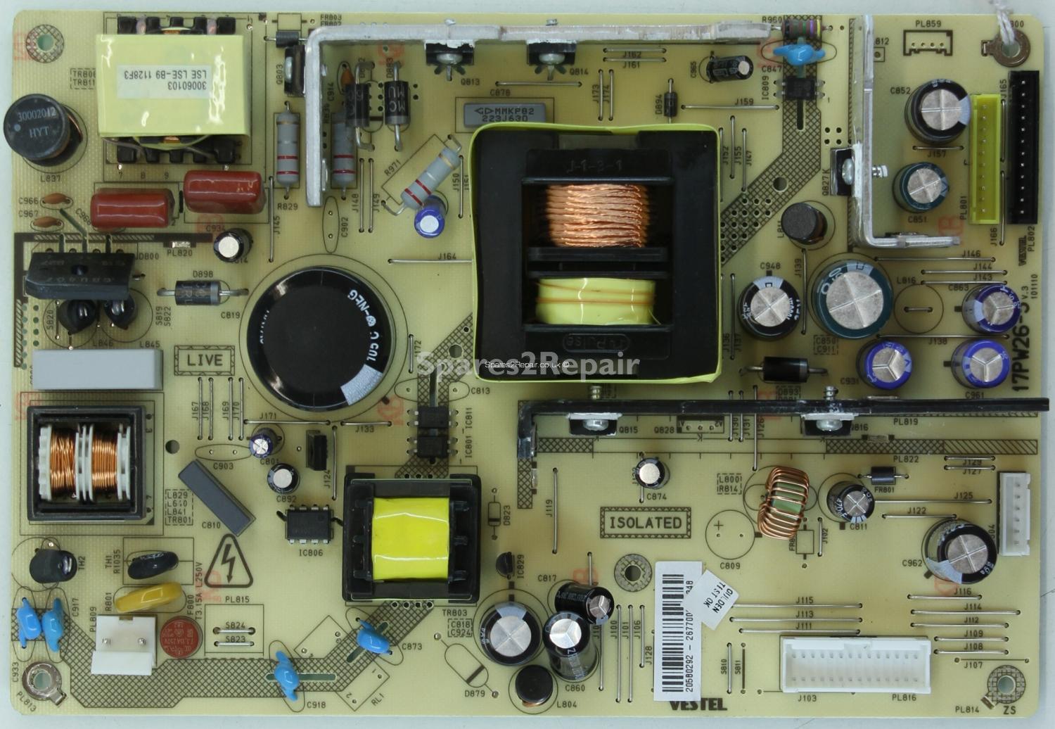 Bush LCD42911FHD3D - PSU - 20580292 - 17PW26-5 - V.3 - 101110