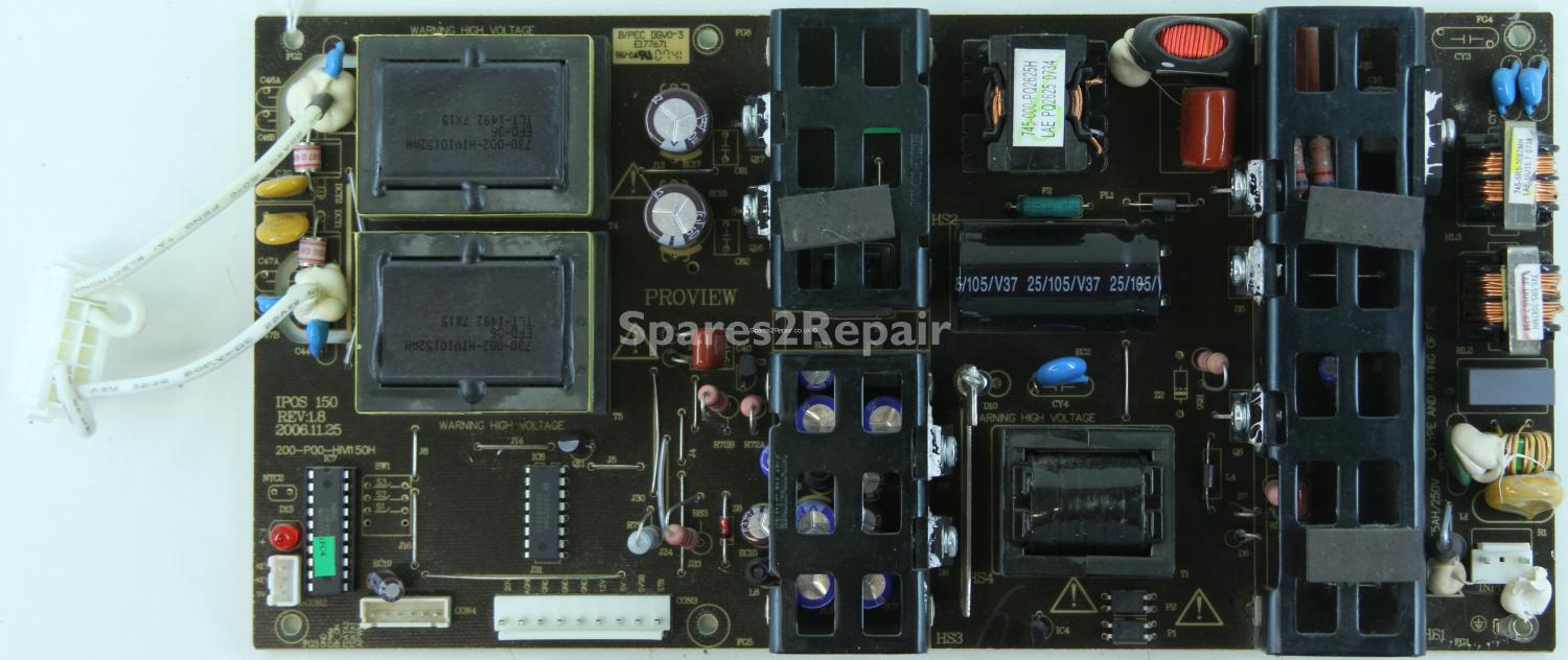 Bush IDLCD26TV16HD - PSU - 200-P00-HIVI150H - REV:1.8 - IPOS 150 - 42-860-AZ0-IPOS120H