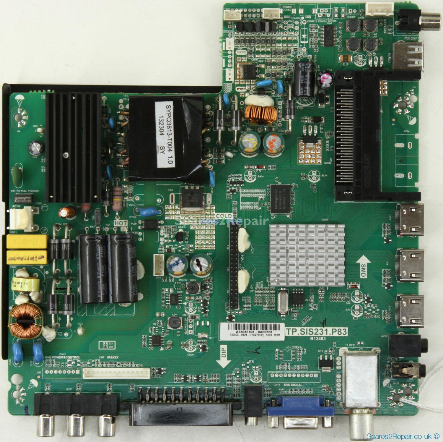 Bush LE-40GCL-A - Main AV - TP.SIS231.P83 - B12483 - A13082106 - T400D3-HA24-DY2(VER.1)