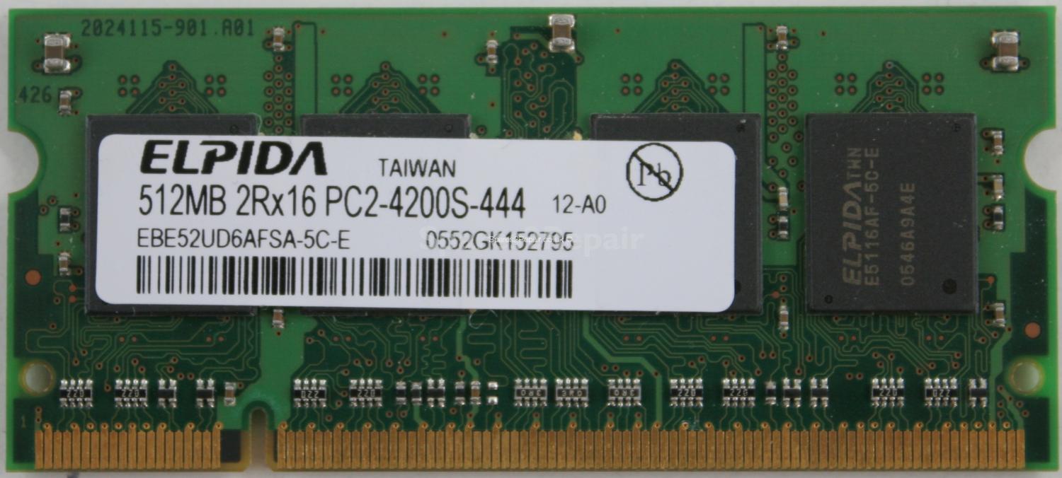 Elpida 512Mb PC2-4200S DDR2-533 Laptop Memory