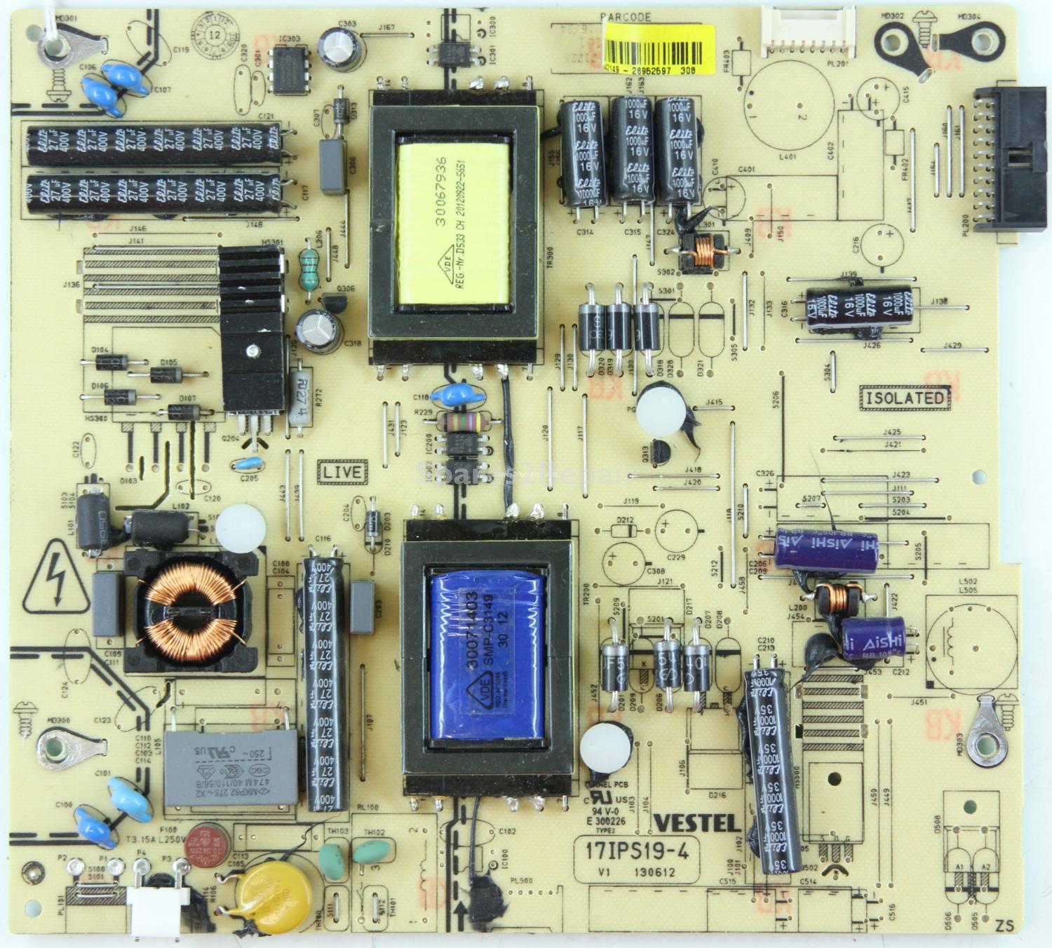 Finlux 32F6030-T - PSU - 23042149 - 17IPS19-4 - V1 - 130612