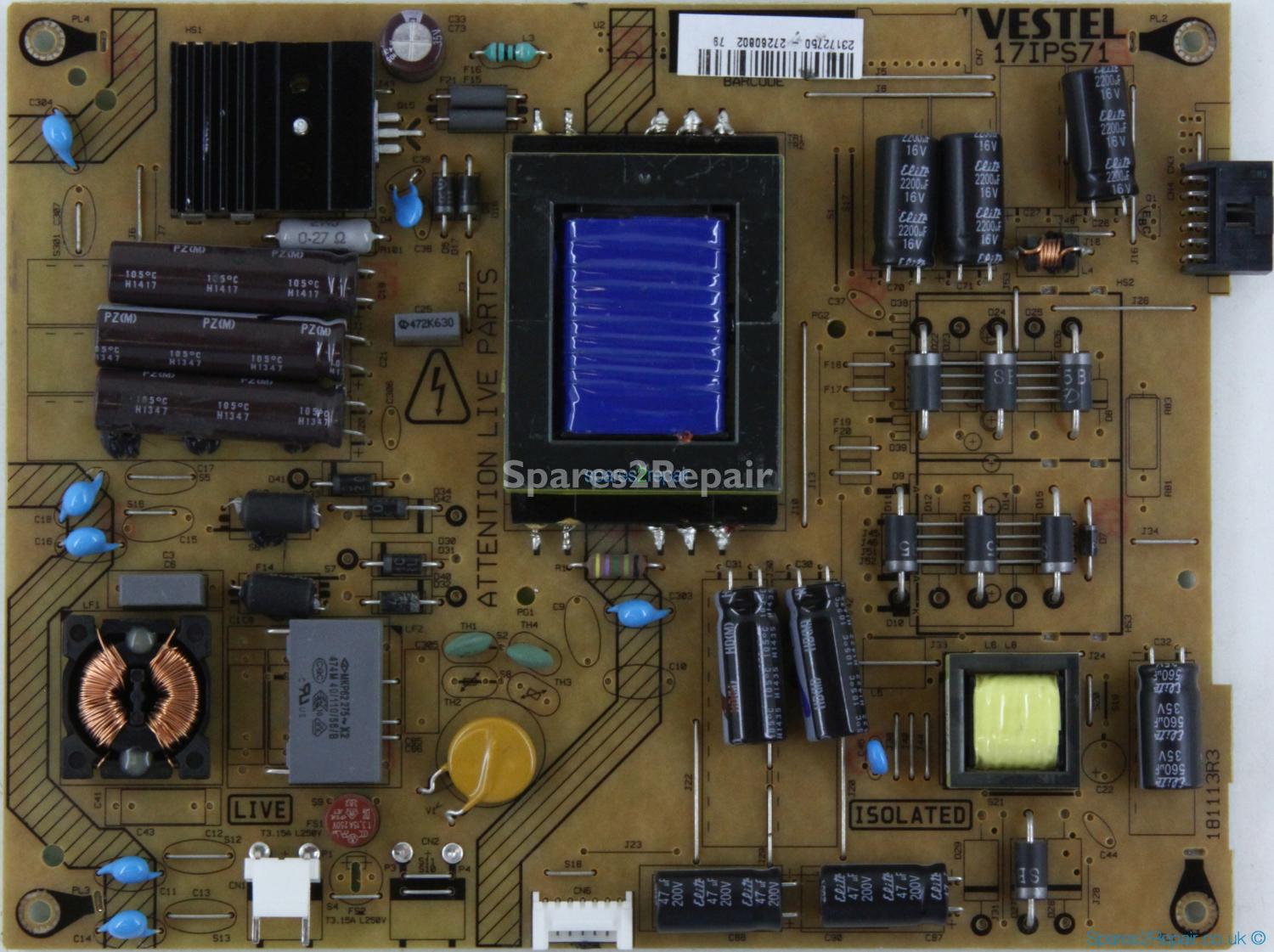 Finlux 40FME242B-T - Power Supply - 23172750 - 17IPS71 - 181113R3