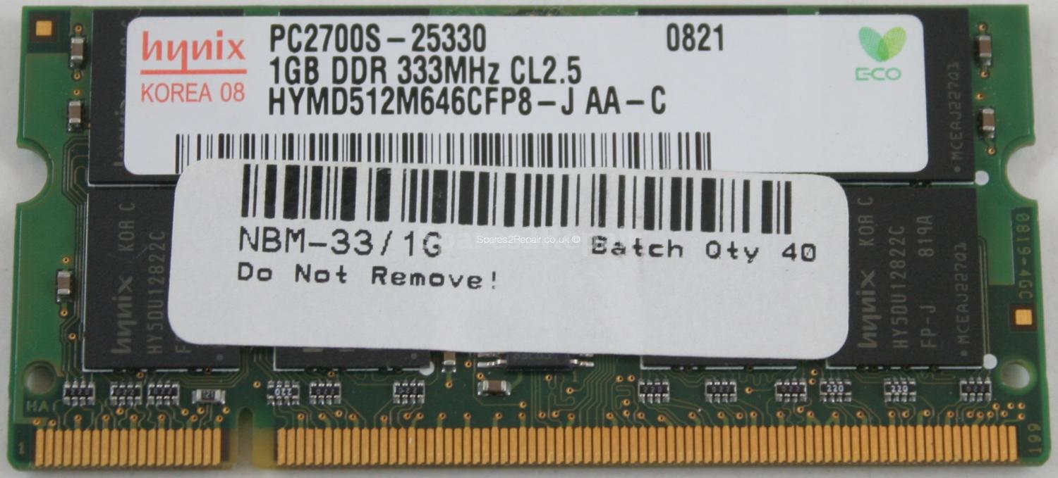 Hynix 1Gb PC-2700S DDR-333 Laptop Memory