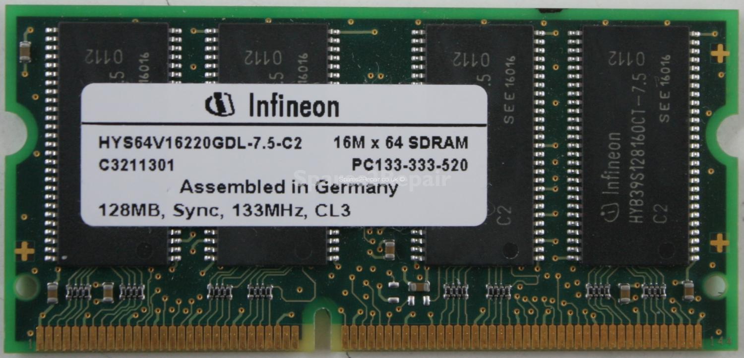 Infineon 128Mb PC133 133MHz Laptop Memory