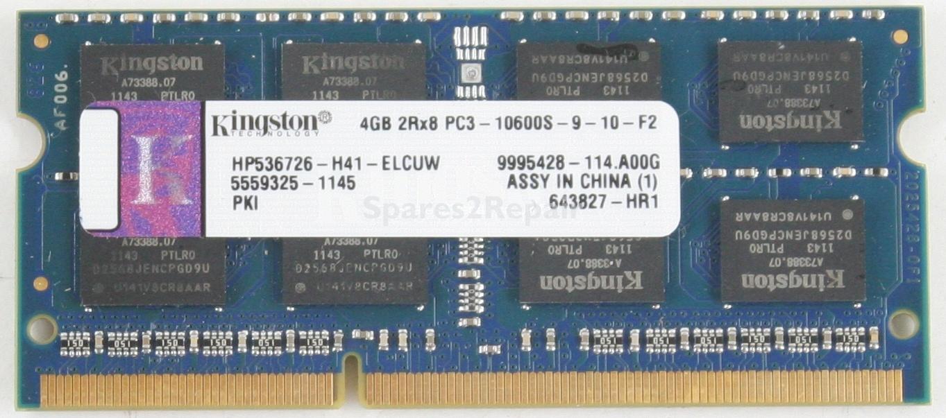 Kingston Technology 4Gb PC3-10600S DDR3-1333 Laptop Memory