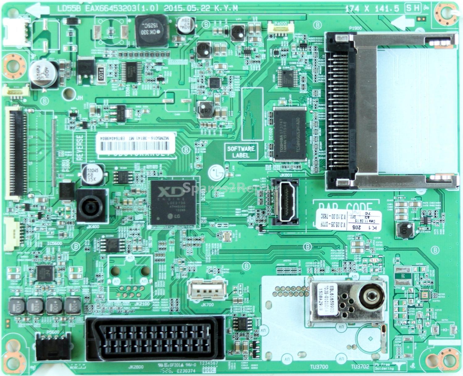 LG 32LF510B - Main AV - EBT64049804 - EAX66453203(1.0) - LD55B