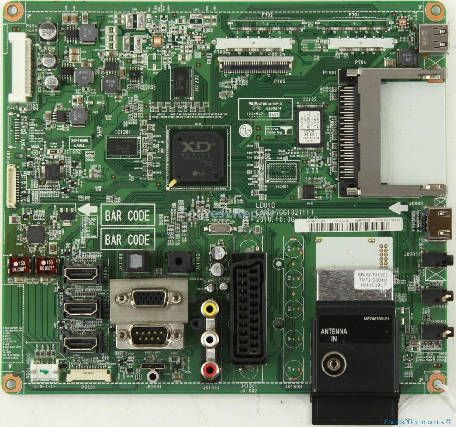 LG 32LE3300 - Main AV - EBT61066944 - EAX61766102(11) - LD01D