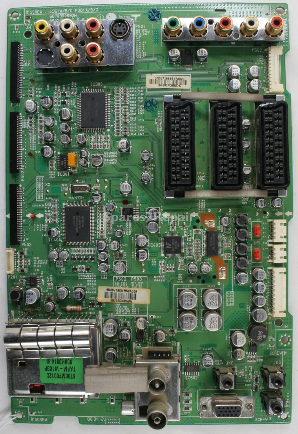 LG 50PC55 - AV Board - 68719SB517A - 68709S0992H - 060720
