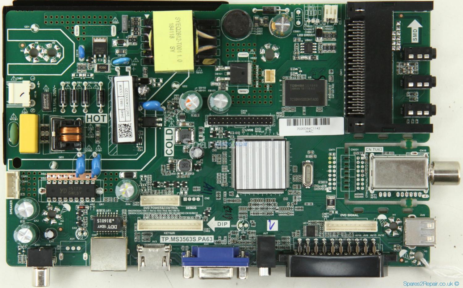 Logik L24HED18 - Main Board - A18106123 - TP.MS3563S.PA63 - 260104000220