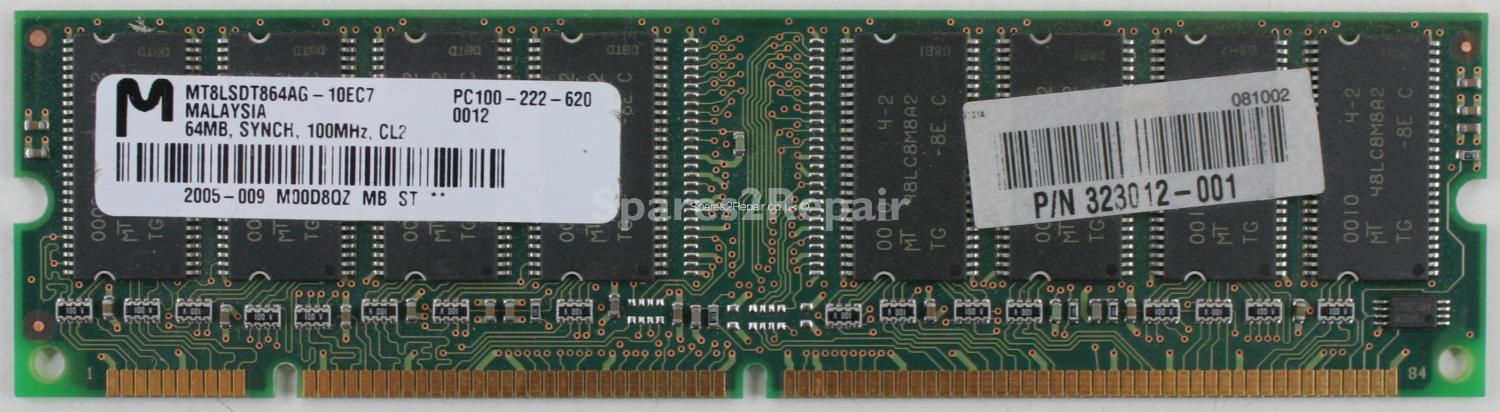Micron MT8LSDT864AG-10EC7 - 64Mb PC100 100MHz PC Memory