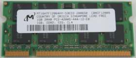 Micron Technology 1Gb PC2-4200S DDR2-533 Laptop Memory