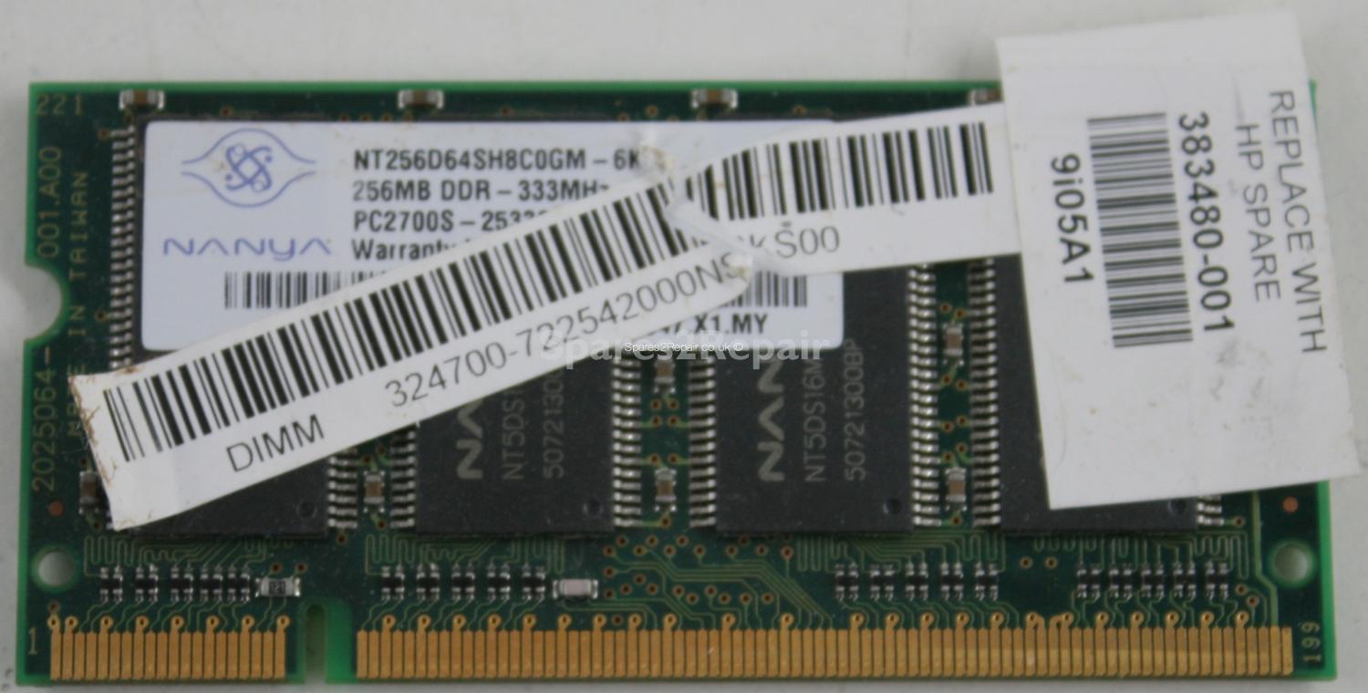 Nanya 256Mb PC-2700S DDR-333 Laptop Memory