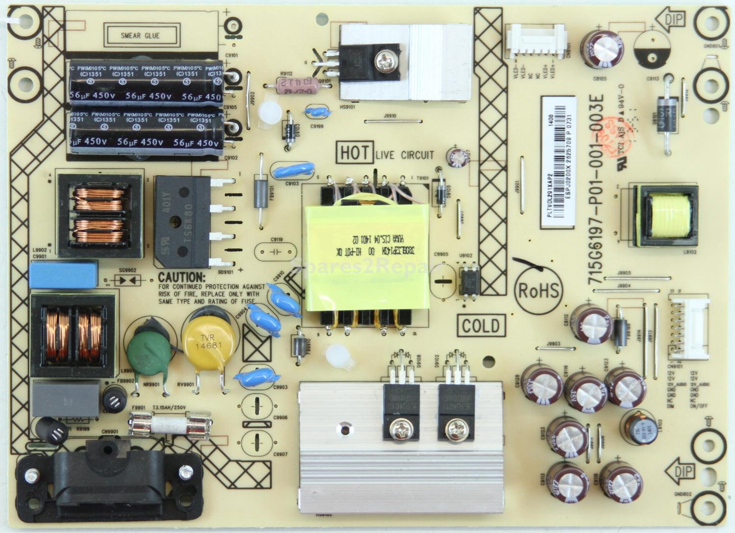 Panasonic TX-32A400B - PSU - 715G6197-P01-001-003E - PLTVDL291XAP2