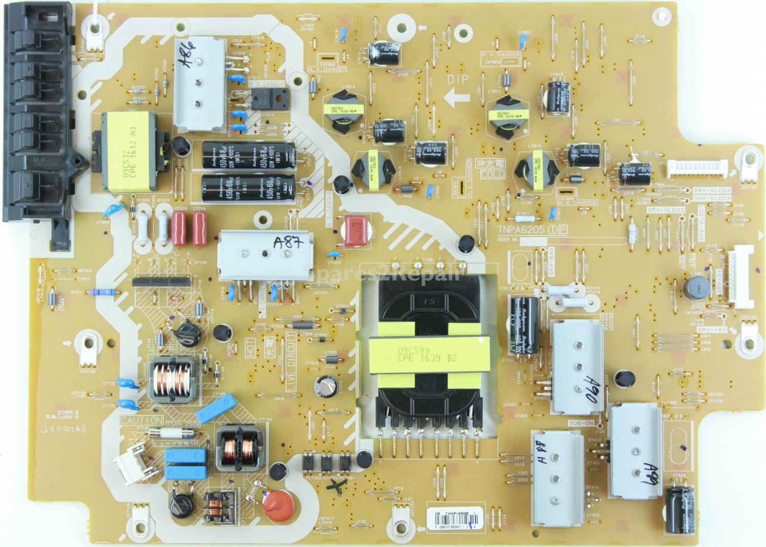 Panasonic TX-58DX802B - Power Supply - TXN/P1ARWE DE - TNPA6205 1 P