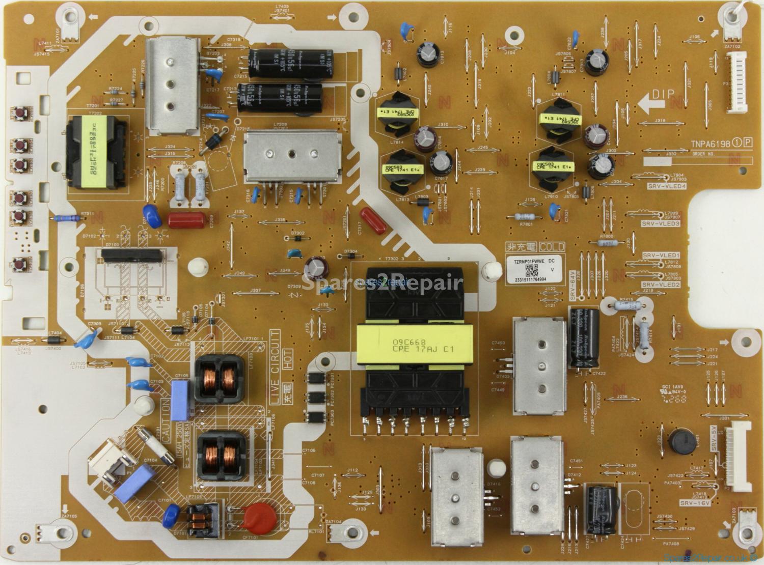 Panasonic TX-58EX700B - PSU - TZRNP01FWWE DC - TNPA6198 1P