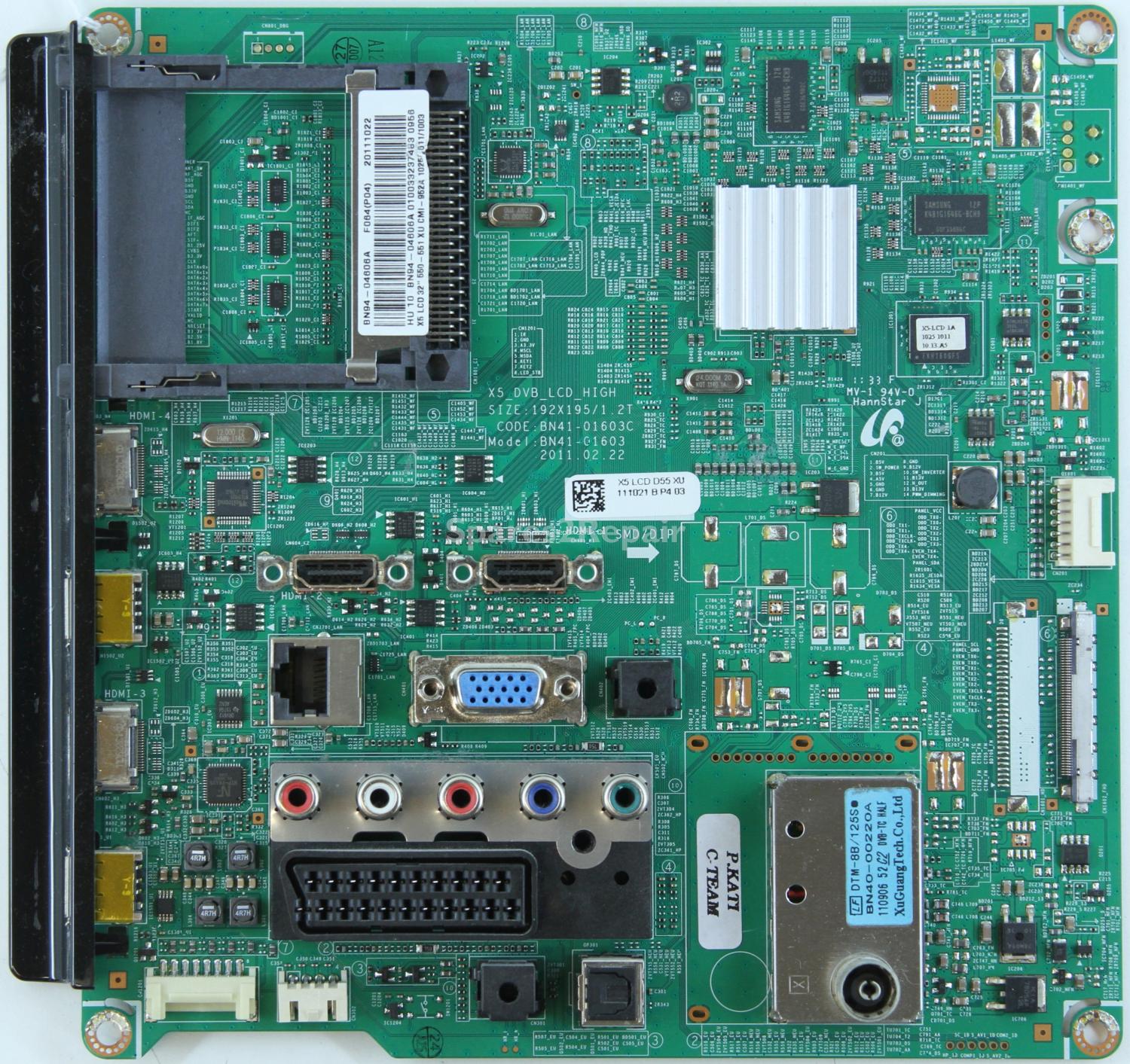 Samsung LE32D550 - Main AV - BN94-04606A - BN41-01603C - X5_DVB_LCD_HIGH