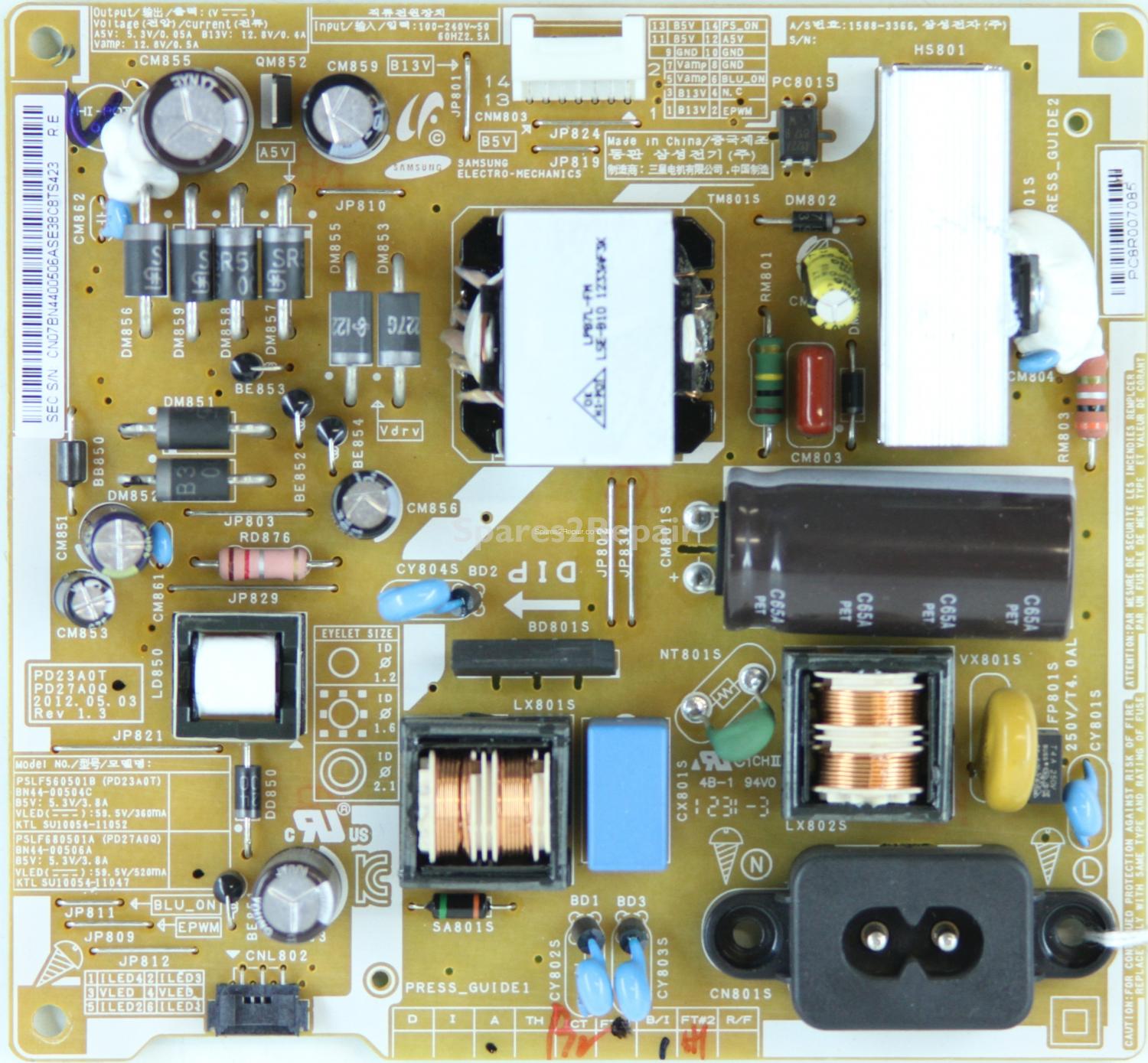Samsung T27B550EW - PSU - BN44-00506A - Rev 1.3 - PD27A0Q