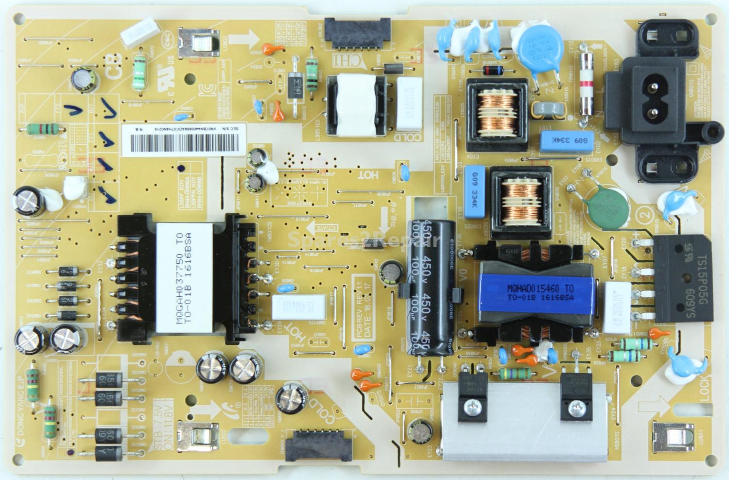 Samsung UE55K5100AK - Power Supply - BN44-00868A - REV 1.1 - SU10611-16005 - L55PF_KDY