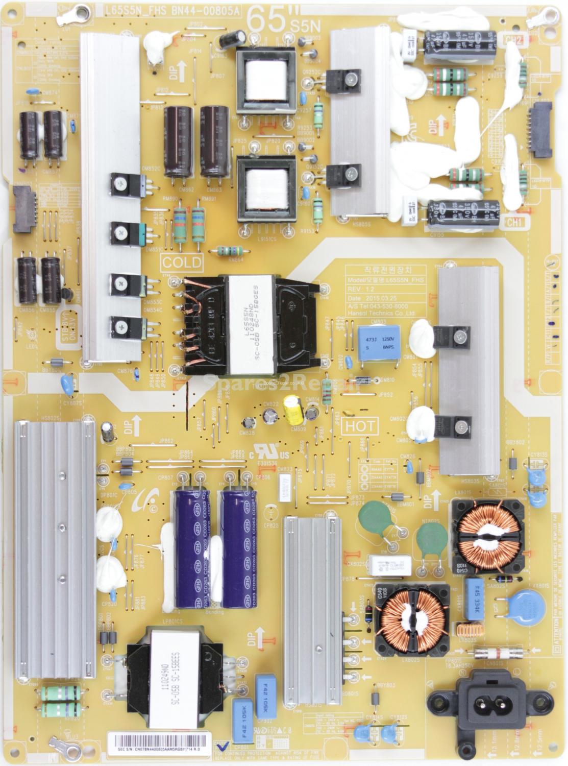 Samsung UE65JU6000K - Power Supply - BN44-00805A - REV:1.2 - L65S5N_FHS