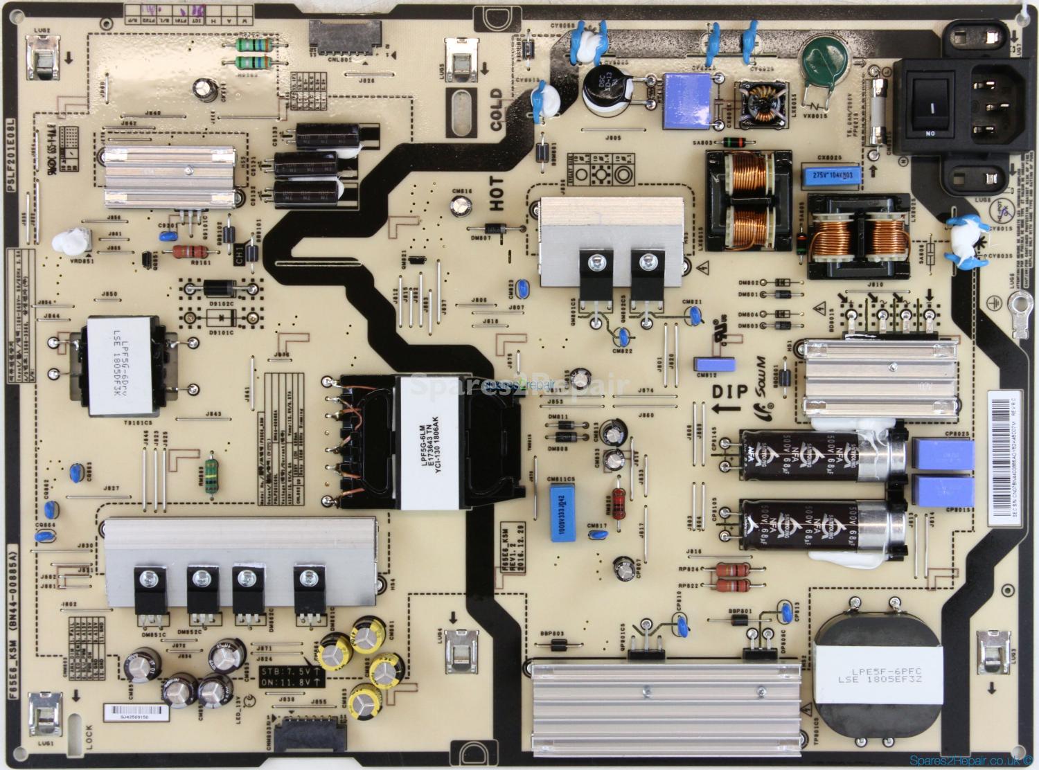 Samsung LH65QMHPLGC/EN - PSU - BN44-00885A - REV1.2 - F65E6_KSM - PSLF201E08L