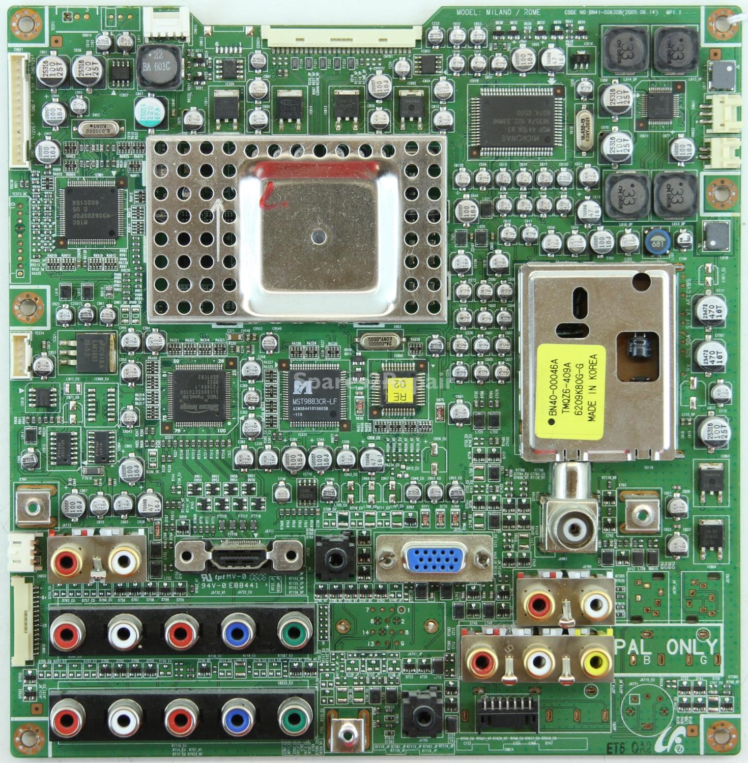 Samsung LA32M61B - Main AV - BN94-00769F - BN41-00630B - MP1.1 - MILANO/ROME