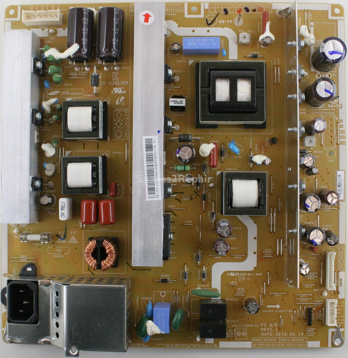 Samsung PS-42C450B1W - PSU - BN44-00329A - PSPF301501A - REV 1.1