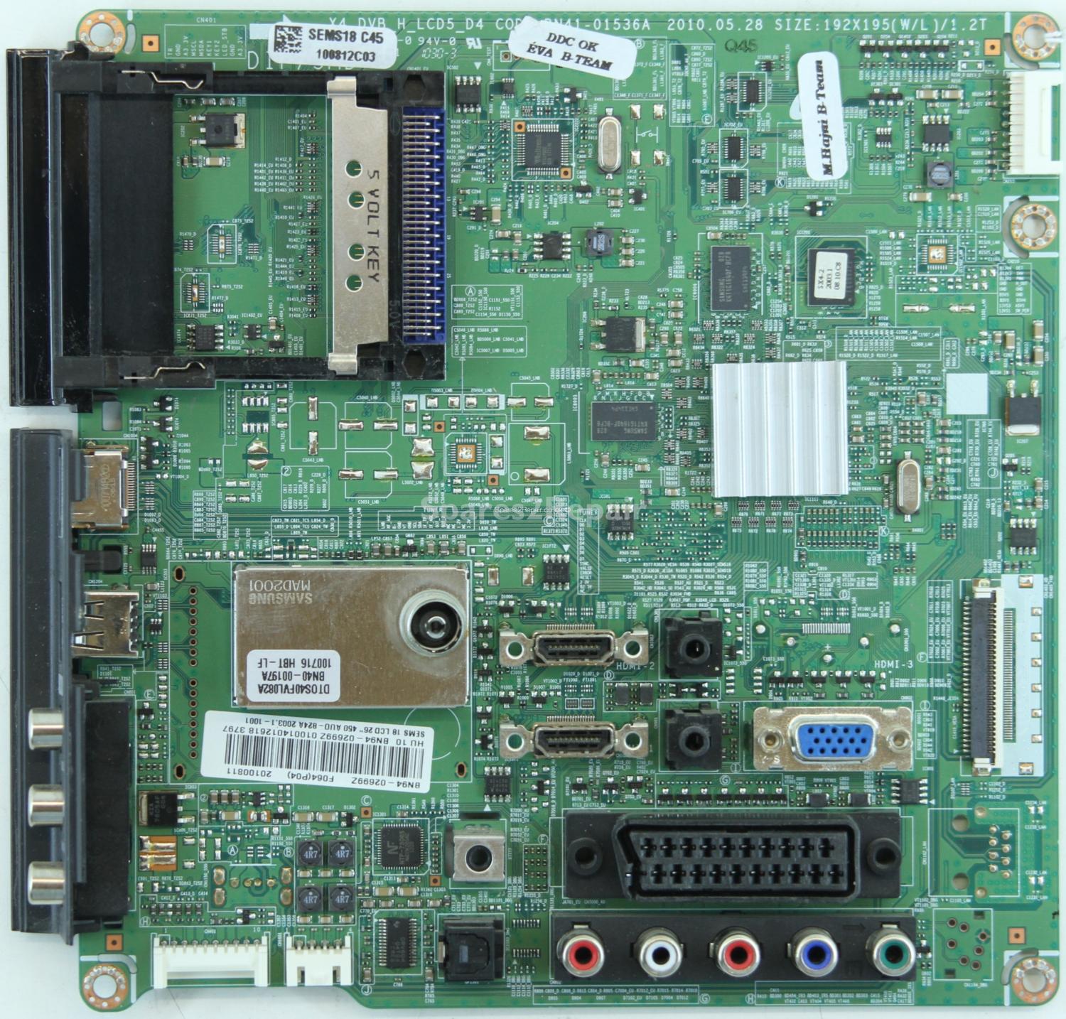 Samsung LE26C450E1W - Main AV - BN41-01536A - BN94-02699Z - X4_DVB_H_LCD5_D4