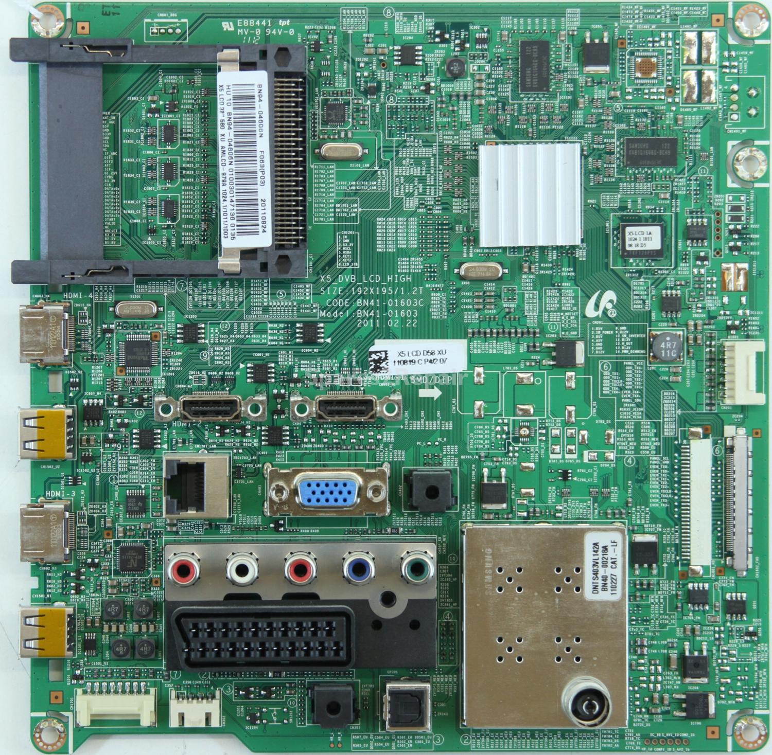 Samsung LE32D580K2K - Main AV - BN94-04606N - BN41-01603C - X5_DVB_LCD_HIGH