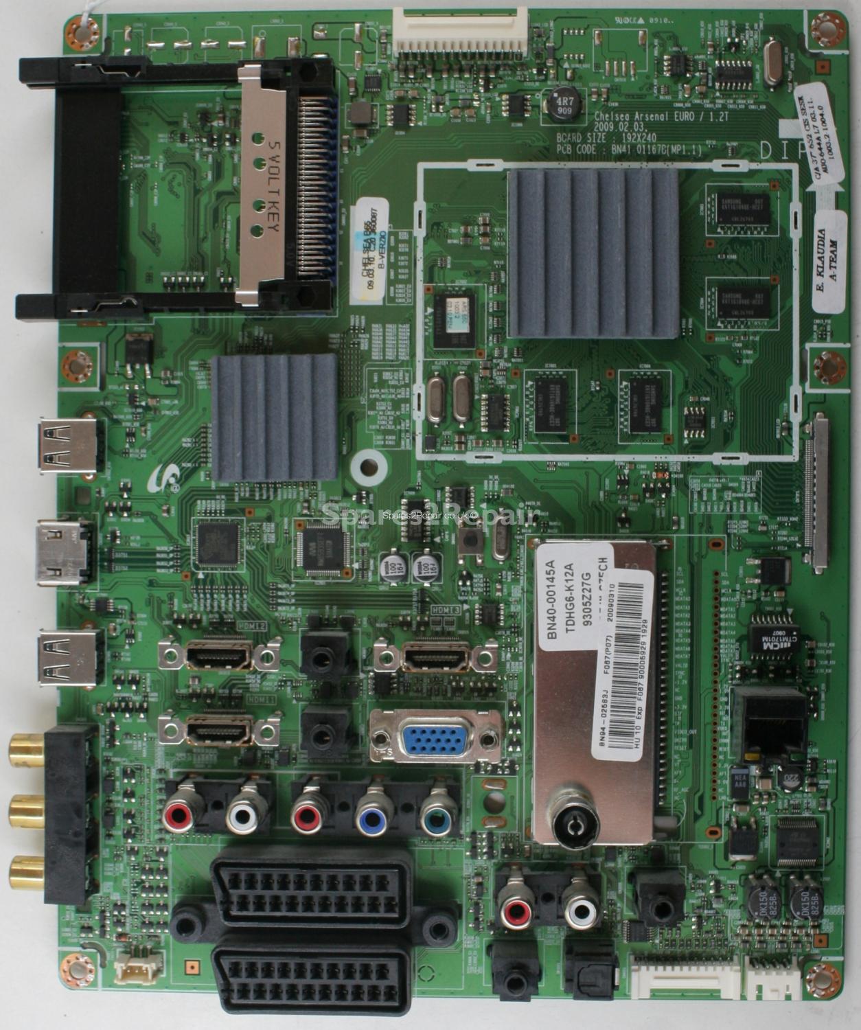Samsung LE37B651T3W - Main AV - BN41-01167B - BN94-02583J - Chelsea Arsenal EURO / 1.2T