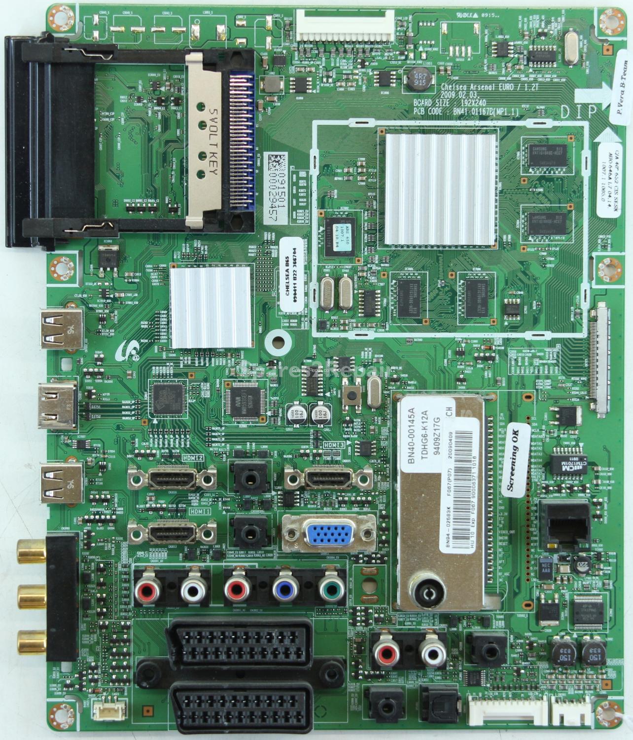 Samsung LE40B652T4W - Main AV - BN94-02583K - BN41-01167B - MP1.1 - Chelsea Arsenal EURO 1.2T
