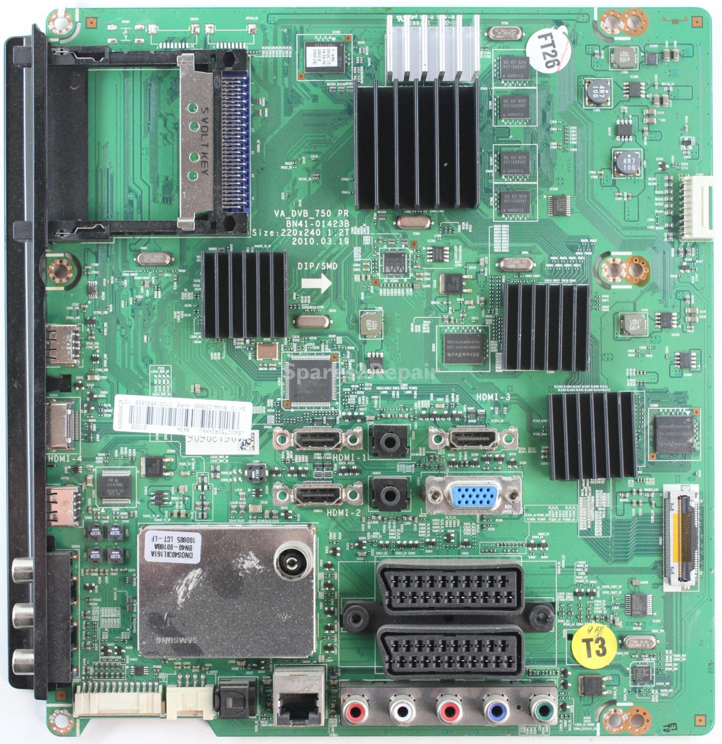 Samsung LE40C750R2K - Main AV - BN94-03388E - BN41-01423B