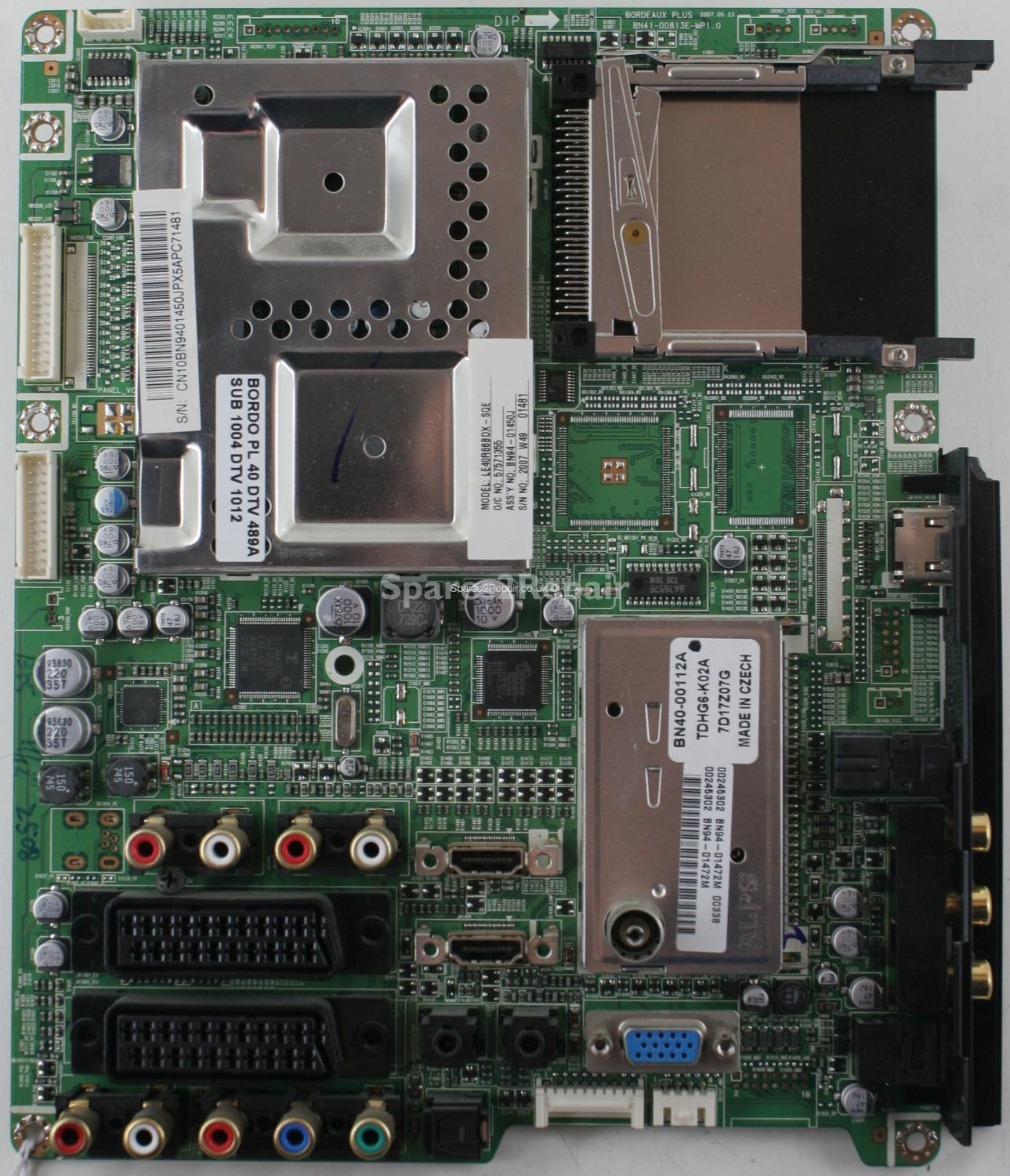 Samsung LE40R86BD - Main AV - BN41-00813E-MP1.0 - BN94-01450J - BN94-01472M - BORDEAUX PLUS