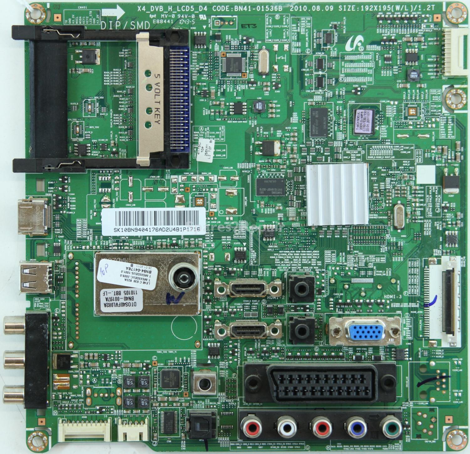 Samsung LE46C530F1W - Main AV - BN94-04176A - BN41-01536B - X4_DVB_H_LCD5_D4