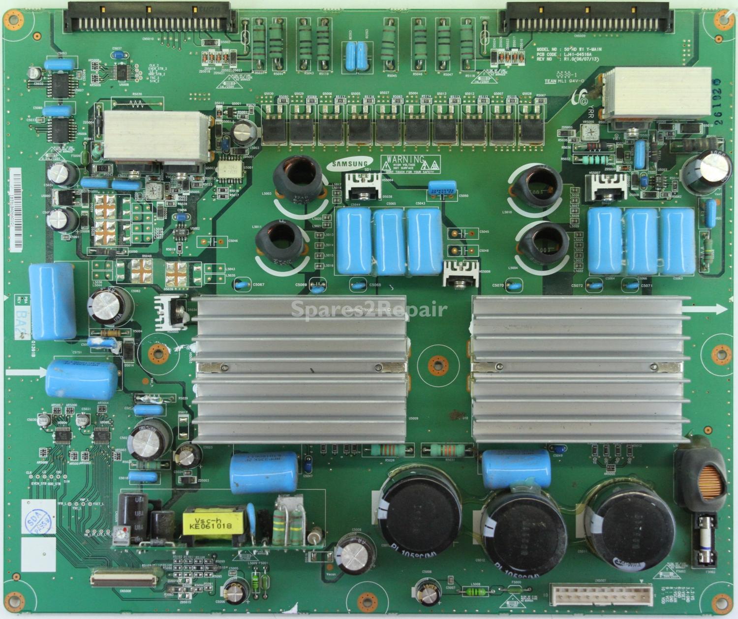 Samsung PS-50Q7HD - YSUS - LJ41-04516A R1.0 - LJ92-01391B A2 - 50HD W1 Y-MAIN
