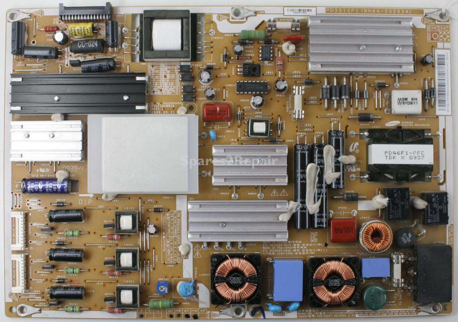 Samsung UE32B7020WW - PSU - BN44-00293A - PD3212F1 - PSLF141B01A Rev1.1